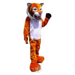 Yellow Tiger Cartoon Mascot Costume