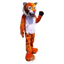 Yellow Tiger Cartoon Mascot Costume
