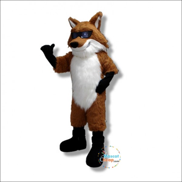Glasses Fox Mascot Costume