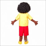 Afro Boy Mascot Costume