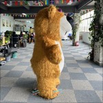 Bear Lotso Plush Brown Inflatable Mascot Costume
