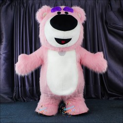 Bear Lotso Plush Pink Inflatable Mascot Costume
