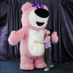 Bear Lotso Plush Pink Inflatable Mascot Costume