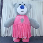 Bear Pink Tuxedo Inflatable Mascot Costume