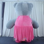 Bear Pink Tuxedo Inflatable Mascot Costume
