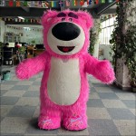 Bear Rose Red Plush Inflatable Mascot Costume