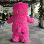 Bear Rose Red Plush Inflatable Mascot Costume