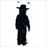 Black Cow Cartoon Mascot Costume