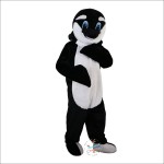 Black Dolphin Cartoon Mascot Costume