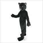 Black Leopard Panther Cartoon Mascot Costume