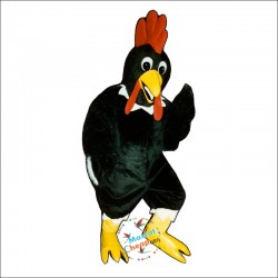 Black Rooster Mascot Costume