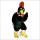 Black Rooster Mascot Costume