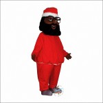Black Santa Mascot Costume