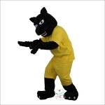 Black Sport Leopard Panther Cartoon Mascot Costume
