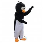 Black White Crow Cartoon Mascot Costume