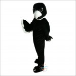 Black White Eagle Cartoon Mascot Costume