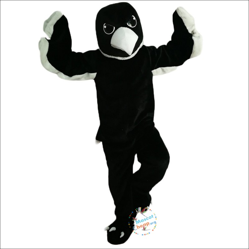 Black White Eagle Cartoon Mascot Costume Black White Eagle Cartoon Mascot Costume