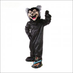 Black Wolf Mascot Costume