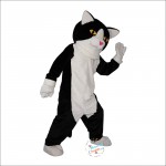Black and White Cat Cartoon Mascot Costume