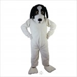 Black and White Dog Cartoon Mascot Costume
