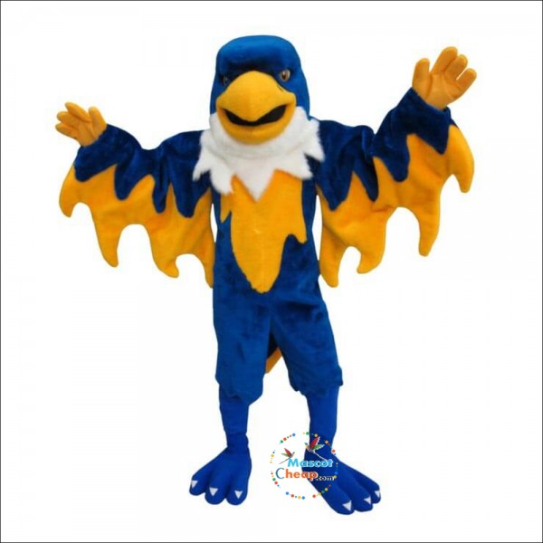 Blue Domineering Falcon Mascot Costume