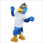 Blue Eagle Bird Cartoon Mascot Costume