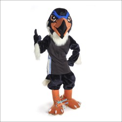 Blue Hawk Mascot Costume