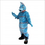 Blue Hippocampus Mascot Costume