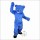 Blue Long Hairy Bear Mascot Costume