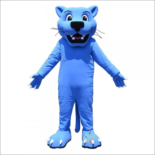 Blue Panther Mascot Costume