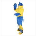 Blue Sports Eagle Cartoon Mascot Costume