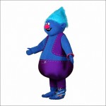 Blue Troll Mascot Costume