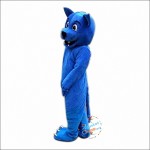 Blue Wolf Leopard Cartoon Mascot Costume