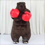 Boxing Bear Brown Inflatable Mascot Costume