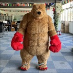 Boxing Bear Yellow Inflatable Mascot Costume Boxing Bear Yellow Inflatable Mascot Costume