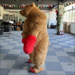 Boxing Bear Yellow Inflatable Mascot Costume Boxing Bear Yellow Inflatable Mascot Costume