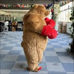 Boxing Bear Yellow Inflatable Mascot Costume Boxing Bear Yellow Inflatable Mascot Costume