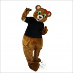 Brown Bear Cartoon Mascot Costume Head