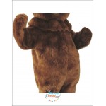 Brown Power Bear Mascot Costume