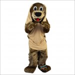 Brown Dog Cartoon Mascot Costume