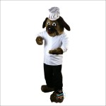 Brown Dog Chef Cook Mascot Costume