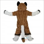 Brown Fox Dog Husky Cartoon Mascot Costume