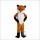 Brown Hairy Fox Mascot Costume
