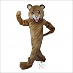 Brown Leopard Panther Cartoon Mascot Costume