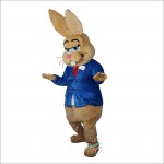 Brown Rabbit Bunny Cartoon Mascot Costume