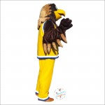Brown Sport Eagle Cartoon Mascot Costume