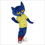 Cartoon Blue Cat Mascot Costume
