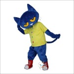 Cartoon Blue Cat Mascot Costume