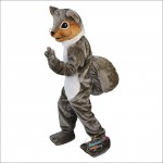 Cartoon Grey Squirrel Mascot Costume