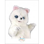 White Shaggy Cat Mascot Costume